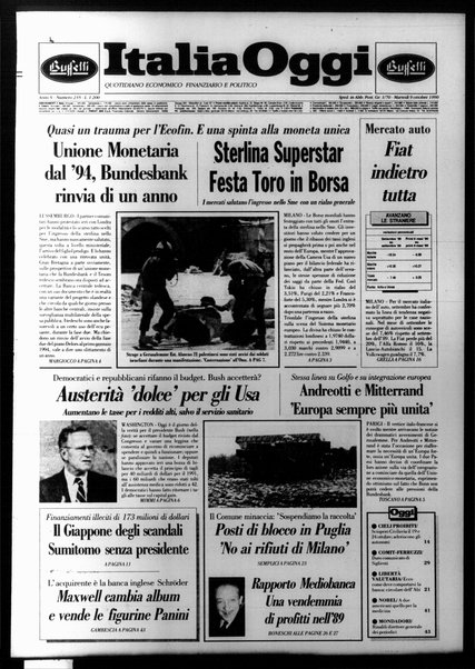 Italia oggi : quotidiano di economia finanza e politica